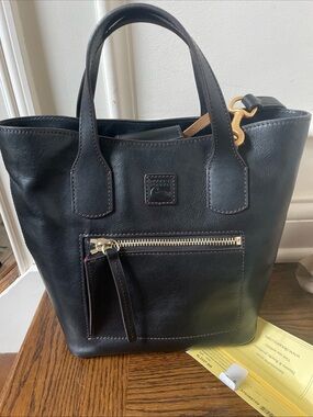 DOONEY & BOURKE FLORENTINE BRINLEY NORTH SOUTH TOTE BAG Black Satchel $428 nwot